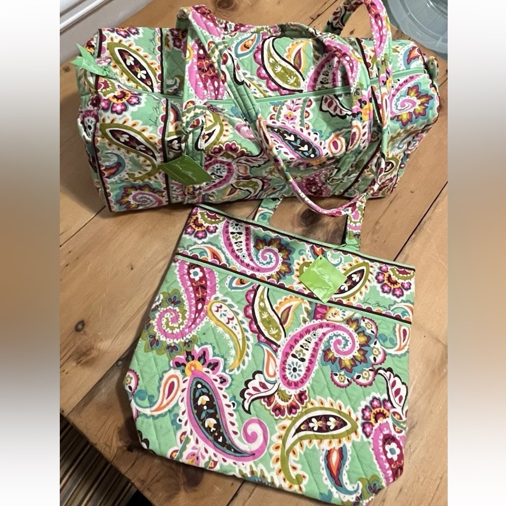 NWT - Vera Bradley Tote + Small Duffel Tutti Frutti Retired Bag Set